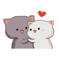 thumbnail image 1 of Cuadros Decorativos 25x20cm DIY punto de cruz 11CT sello lienzo Kit costura (1263 pareja gato) Tmvgtek embutido en tela, 1 of 9