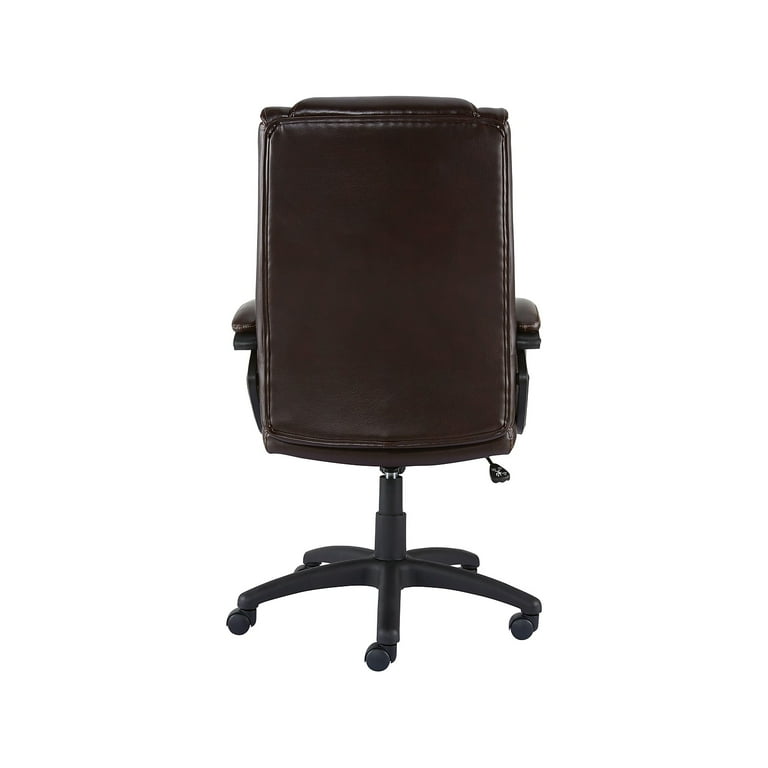 Staples Kelburne Luxura Brown Office Chair with Arms, Executive