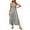 Gray, variant on Summer Dresses for Women Bohemian Spaghetti Strap Smocked Tiered Long Beach Sun Dresses Sleeveless Solid Maxi Dresses for women