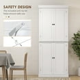 thumbnail image 6 of Homiyad 72" Kitchen Cabinet, Pantry Storage Cabinet with Doors and Shelves, Freestanding Food Pantry Cabinet, White Wood Grain, 6 of 8