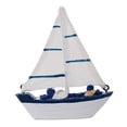 thumbnail image 3 of Xuanheng 2xRetro Wooden Mediterranean Mini Sailing Boat Model Nautical Decor #4 2 Pcs, 3 of 6