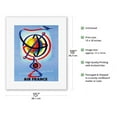 thumbnail image 2 of France - The Largest Network in the World - Vintage Airline Travel Poster by Jacques Nathan-Garamond c.1956 - Fine Art Rolled Canvas Print 11in x 14in, 2 of 4