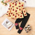 thumbnail image 2 of yboeqw Kids Girl Clothes Set Long Sleeve Top Shirt Cute Legging Pants Outfit 2 Piece Outwear Clothes,Size 6-7 Years, 2 of 7