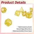thumbnail image 3 of Ensemble de dés Polyédriques, 7 Pcs dés Acryliques pour Jeux de Rôle RPG Accessoires de Jeu de Table, Motif Perle Jaune Doré, 3 of 6