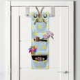 thumbnail image 2 of Yellow Bird Hanging Pocket Organizer, Themed Pattern Symmetric Simple Tiny Chickens, Printed Polyester Storage Bag with Pockets, 9" x 27", Pale Blue Pastel Yellow, 2 of 2