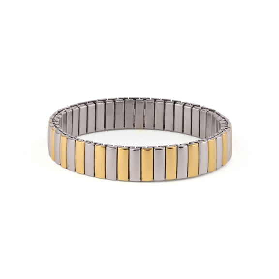 Elastic Silver & Gold Band Bracelet