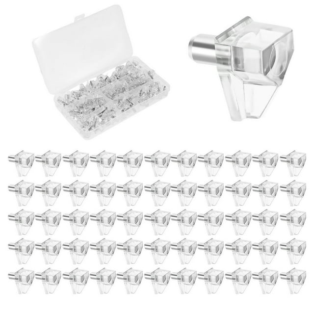 112Pcs Pegs Support d'Étagère 3mm 5mm Support d'Armoire Claire Peg Support d'Étagère Robuste Pin Support de Bibliothèque Portable Clips pour Bibliothèque d'Armoire de Meubles