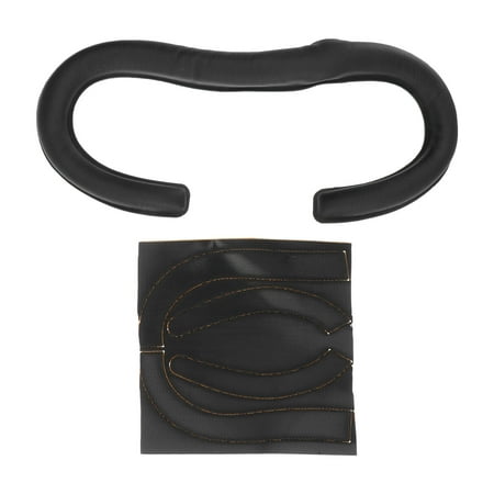 

Leather Comfortable Sweat-Resistant Helmet Pad VR Eye Patch Replacement Pieces Inert Sponge Mat (Black)
