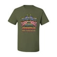 thumbnail image 2 of Wild Bobby, American By Birth Christian By Choice USA Flag Inspirational/Christian Men's Graphic T-Shirt, Military Green, X-Large, 2 of 3