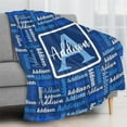thumbnail image 4 of Name Blanket Personalized Blanket for Adult Kids Flannel Customized Personalized Blankets and Throws, 4 of 6