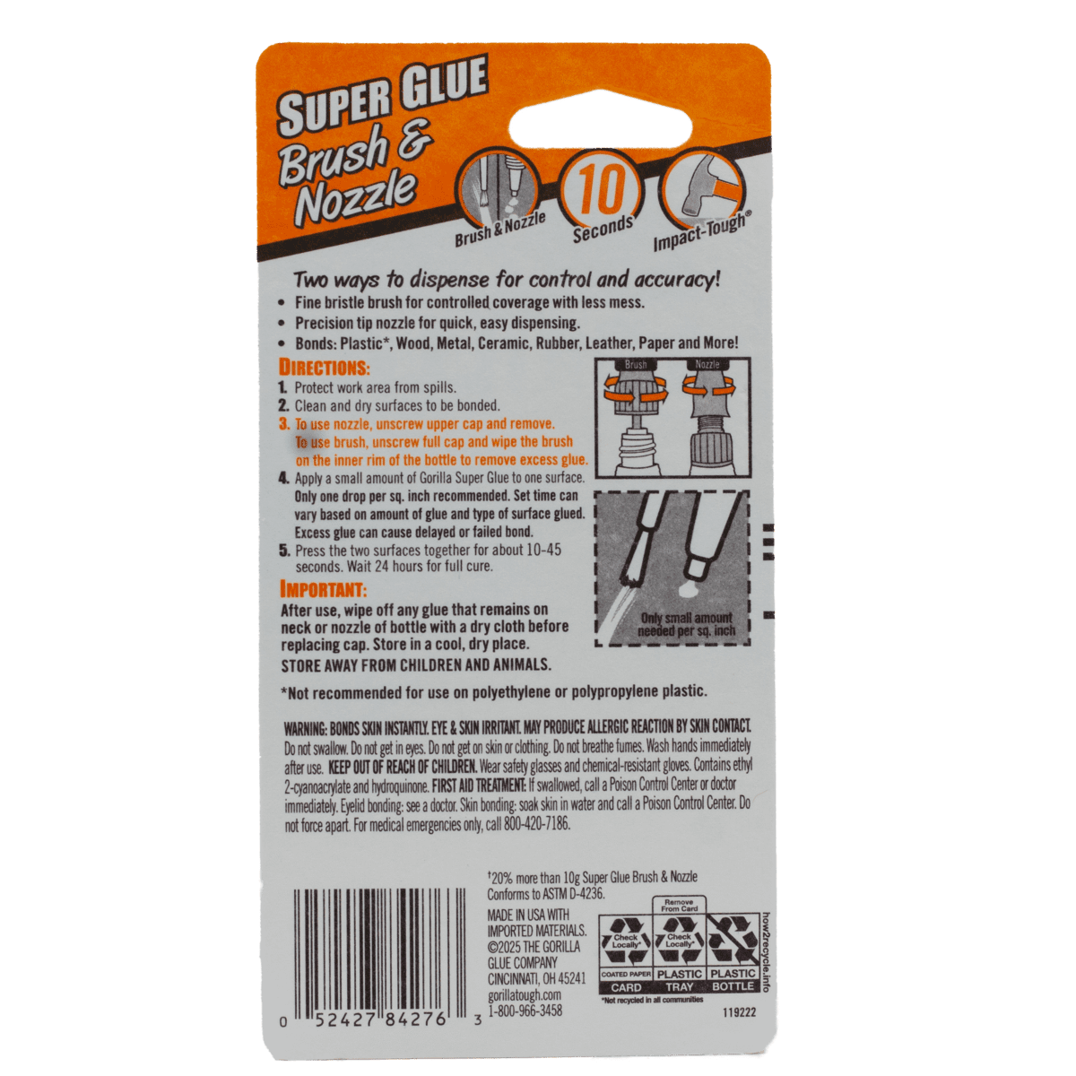 Gorilla Glue Brush Nozzle 12g Bonus