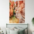 thumbnail image 4 of Americana Tapestry, Elves Chasm Colorado River Plateau Creek Grand Canyon Image Print, Wall Hanging for Bedroom Living Room Dorm Decor, 60W X 80L Inches, Scarlet Green Pale Brown, by Ambesonne, 4 of 5