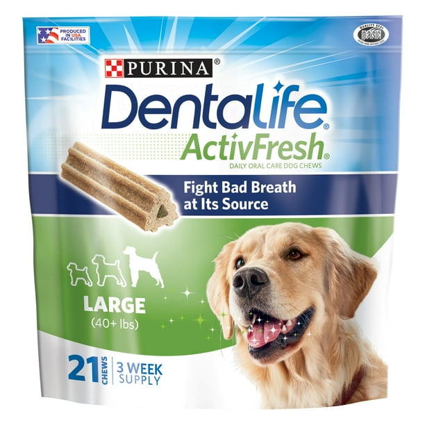 Purina DentaLife Large Dog Dental Chews; ActivFresh Daily Oral Care, 21