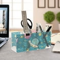 thumbnail image 4 of Planet Star Cloud Acrylic Pencil Pen Holder Cup 4 Compartments Desktop Organiser 7.87"x2.78"x3.54", 4 of 7