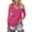 Hot Pink, variant on LEBONYARD Womens Tops Long Sleeve Plus Size,Long Sleeve T-shirt for Women Tops Winter & Fall,Women Solid 3/4 Sleeve V-Neck Pullover Strapless Tops Shirts Blouse Beige S