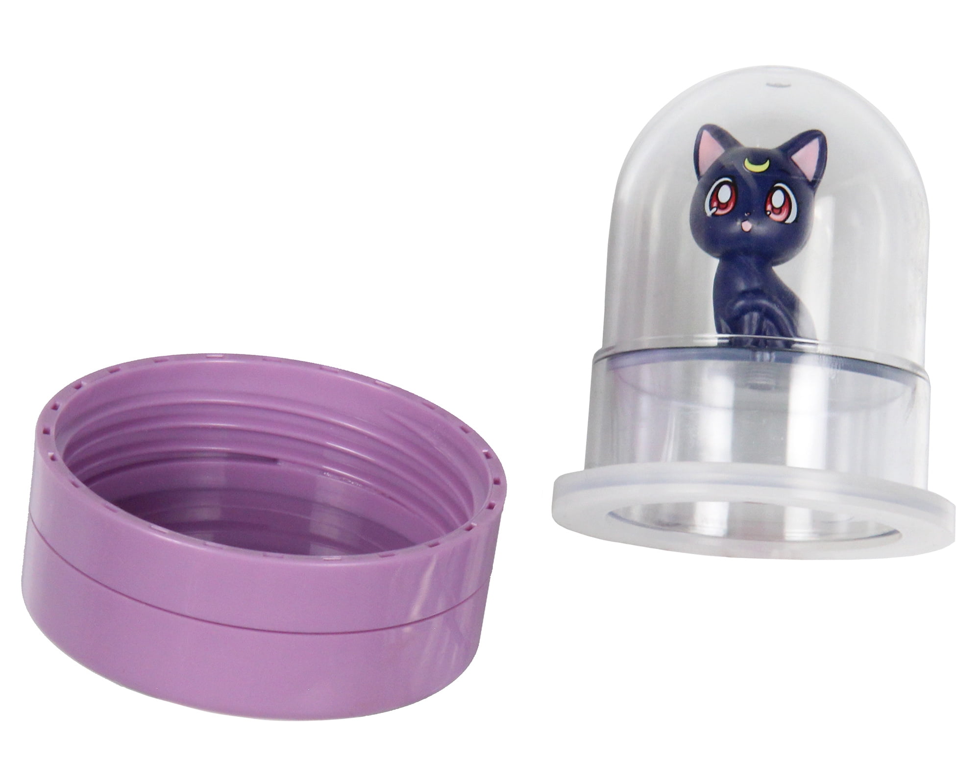 Sailor Moon Artemis Drinking Plastic Water Bottle With Inside Character Mold With Screw Top Lid | BPA Free | 17 oz.
