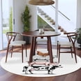 thumbnail image 3 of Round Rugs 6 Ft, Farm Animals Non Slip Area Rugs for Kitchen Bedroom Entryway, Watercolor Farmhouse Cow Pig Chickens Sheeps Washable Carpet Runner Rug Floor Mats for Bedroom Home Decor, 3 of 8