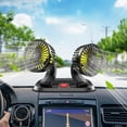 thumbnail image 4 of Car Twin Head Fan, Mounted, Adjustable, 2 Speeds, 360° Rotation, Summer Fall, Double Ended Car Fan, Twin Head, Automobile, Car Mounted Fan, Compact Design, 4 of 6