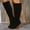 Black, variant on Jsaierl Cowboy Boots for Women - Wide Calf Knee High Cowgirl Boots with Side Zipper, Retro Slouchy Knee High Boots Fashion Tall Western Boot Pull On for Ladies Pointed Toe