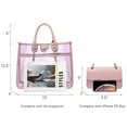 thumbnail image 6 of MKP Women Large Clear Tote PVC Purse Ladies Top Handle Shoulder Handbag Transparent Satchel 2 Pcs Bag Set, 6 of 7
