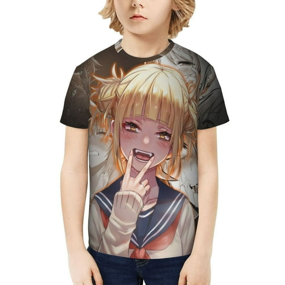 Himiko Toga Kids T-Shirt 3d Printed Graphic T-Shirts Boys And Girls Short Sleeve Shirts For Youth Kids X-Small