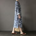thumbnail image 4 of Cotton Linen Cheongsam Loose Chinese Women's Chinese Frog Button Dresses, 4 of 9