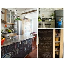 LOLIPPYY 1Pc Reusable Black Chalkboard Wall Decal with Wear Resistant PVC Material