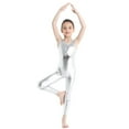 thumbnail image 4 of DPOIS Kids Girls Metallic Shinny Tank Top Gymnastics Leotard Ballet Dance Wear Jumpsuit, 4 of 7