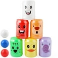 thumbnail image 1 of Bowling Set, Can Shape Bowling with Cartoon Animal Pattern, Interactive Digital Educational Indoor Pack Cans, 1 of 8