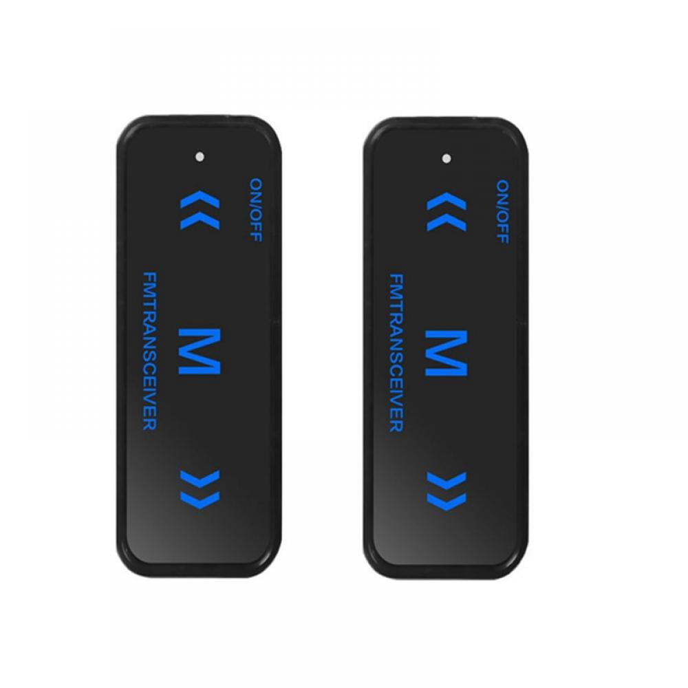 2Pcs Mini Walkie Talkie 3W 400-470MHz 2-Way Radio Transceiver Earpiece  Headset Earmuff USB Powered 1.86-0.62 Mile Distance ABS Red