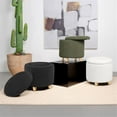 thumbnail image 5 of Pemberly Row Modern Fabric Upholstered Round Storage Ottoman Ivory, 5 of 7