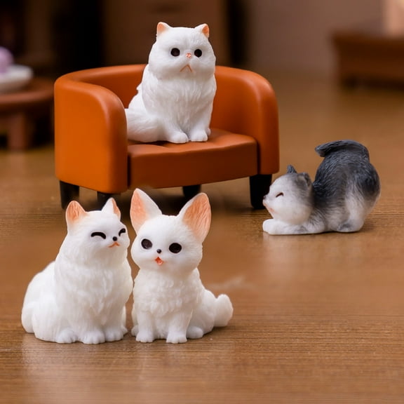 FRCOLOR 12 Pcs Cat Garden Statues Decor Child 2.60X2.50X1.50CM