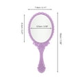 thumbnail image 2 of Unique Bargains 2 Pcs Delicate Handheld Mirror for Vacation Travel Purple Plastic Glass, 2 of 5
