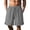 Gray, variant on Men's Cotton Linen Casual Shorts Elastic Waist Drawstring Split Hem Loose Fit Lightweight Summer Beach Walking Shorts with Pockets, S-XXL