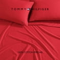 thumbnail image 4 of Ensemble de Draps Tommy Hilfiger Percale de Coton Frais et Net Rouge, 4 of 9