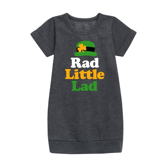 Instant Message - St. Patrick's Day - Rad Little Lad - Toddler And Youth Girls Fleece Dress