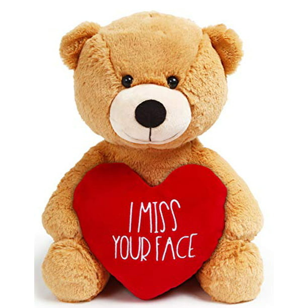 I Miss You Gifts Large 12 inch Teddy Bear I Miss Your Face
