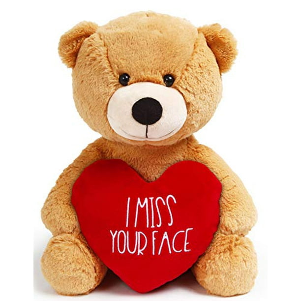 I Miss You Gifts Large 12 inch Teddy Bear I Miss Your Face