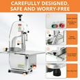 thumbnail image 5 of Electric Bone Saw Machine 750W, Commercial Electric Meat Bandsaw 0.39～6.7 Inches Cutting Thickness 19.68'' x 17.32'' 6 Saw Blades Table Sawing for Cutting Chops, Frozen Meat, Fresh Bone Meat(750W), 5 of 7