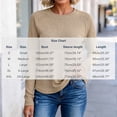 thumbnail image 3 of Kcavykas Womens Tops Waffle Knit Women's Blouses Crew Neck Raglan Long Sleeve Loose Casual Top for Daily, 3 of 8