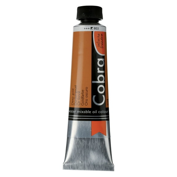 Cobra Water Mixable Oil Colour 40ml, Deep Gold