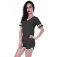 thumbnail image 3 of Moomaya Ensemble de Nuit Uni pour Femmes avec Shorts, Vêtements de Nuit en Coton, 2 Pcs Chemises de Nuit, 3 of 7