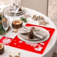 thumbnail image 4 of 12pcs PVC Christmas Placemats and Coaster, Heat Resistant Plastic Reindeer Set Washable Table Home Party Christmas Dinner Decoration, 4 of 5