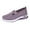 Dark Purple, variant on Leozcaa Women's Walking Shoes Mesh Breathable Lightweight Fashion Loafers Slip-Ons Sneakers Casual Flat