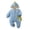 E559 Blue, variant on Likimi Newborn Baby Boys Jumpsuits Hooded Zipper Dinosaur Print Long Sleeve Romper For Baby Autumn Winter Fashion Clothes Blue Size 0-3 Months