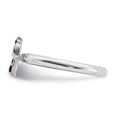 thumbnail image 3 of Created Ruby Sterling Silver Rhodium Cross Ring, 3 of 7