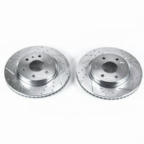 Power Stop Front Pair of Drilled and Slotted Brake Rotors AR8696XPR