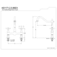 thumbnail image 3 of Kingston Brass KS1172BEX Essex Bridge Kitchen Faucet, Polished Brass, 3 of 3