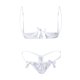 thumbnail image 1 of Gibobby Conjunto de lencería Lencería para Mujer, Lencería Sexy para Mujer, Conjunto de Lencería a Juego Transparente(Blanco, XXG), 1 of 5