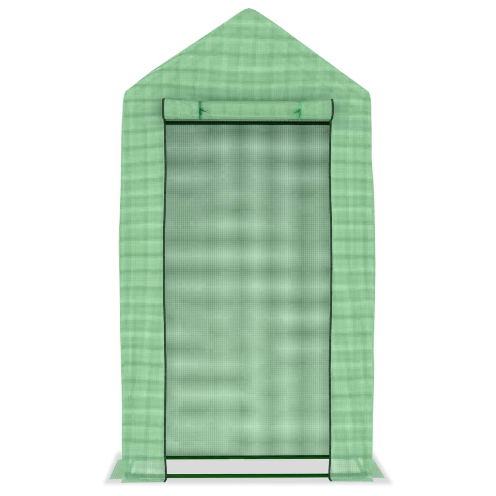 vidaXL Green PE Mesh Fabric Greenhouse Steel Frame 3.3'x1.6'x6.2' 5.4 ft² for Home Garden